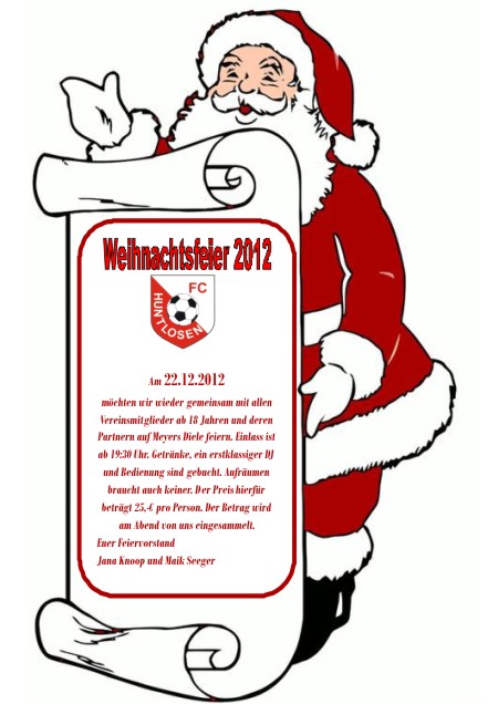 weihnachtsfeier 2012