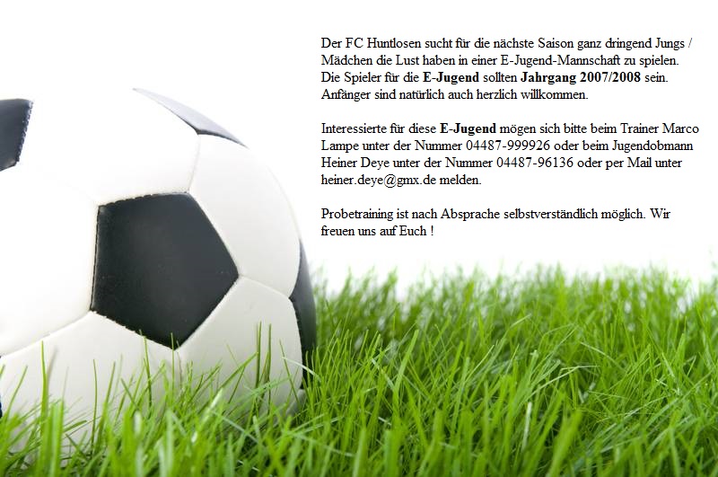 E Jugend sucht