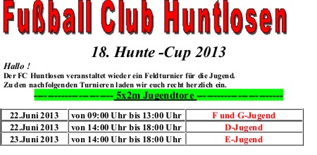 18 Hunte Cup